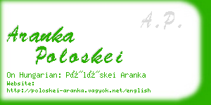 aranka poloskei business card